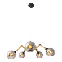 Näve 5er Glas-Pendelleuchte Soito d: 80cm 5