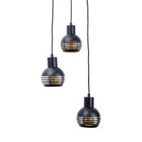 Näve 3er Pendelleuchte schwarz/golden Casco 4