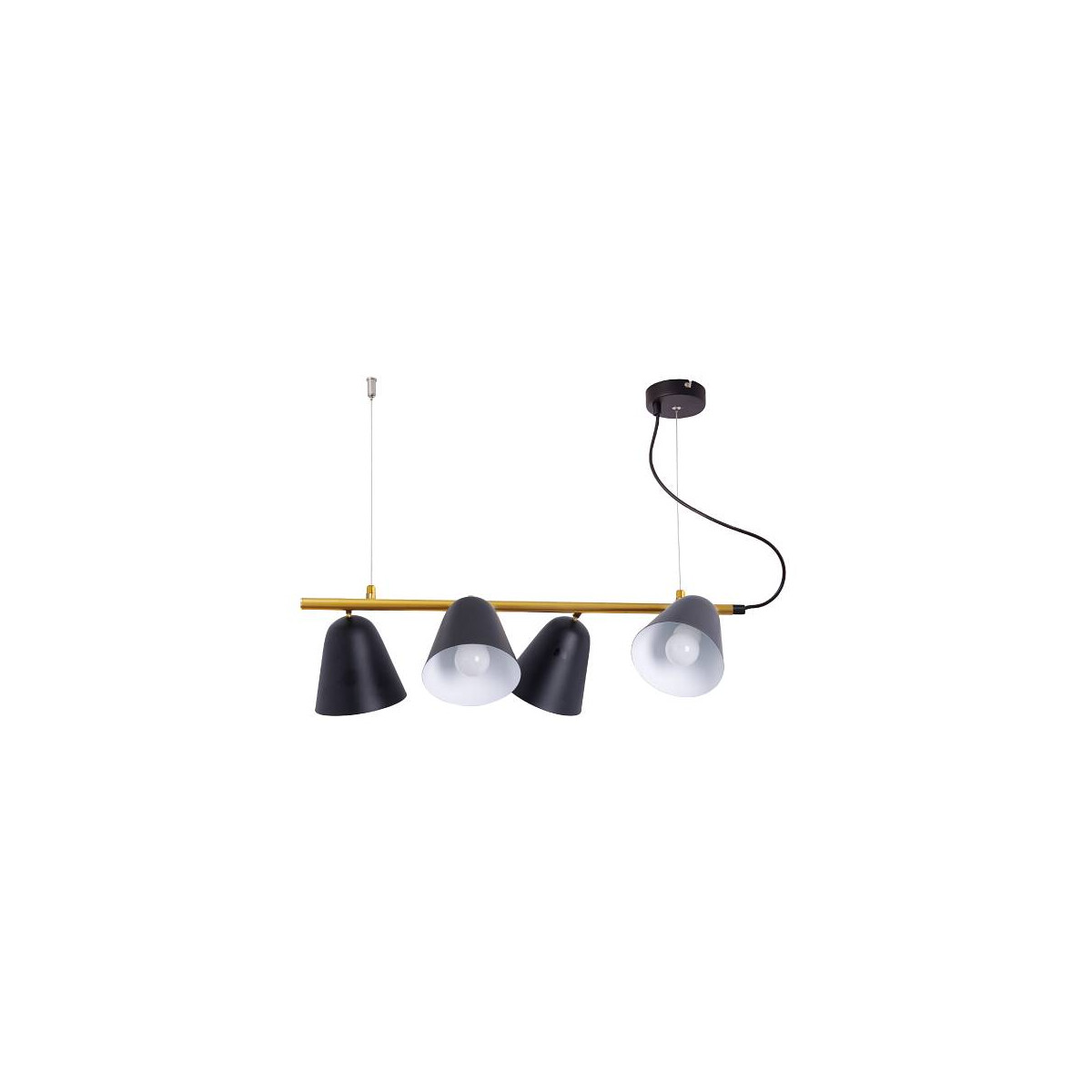 Näve 4er-Pendelleuchte Triton l: 61cm schwarz