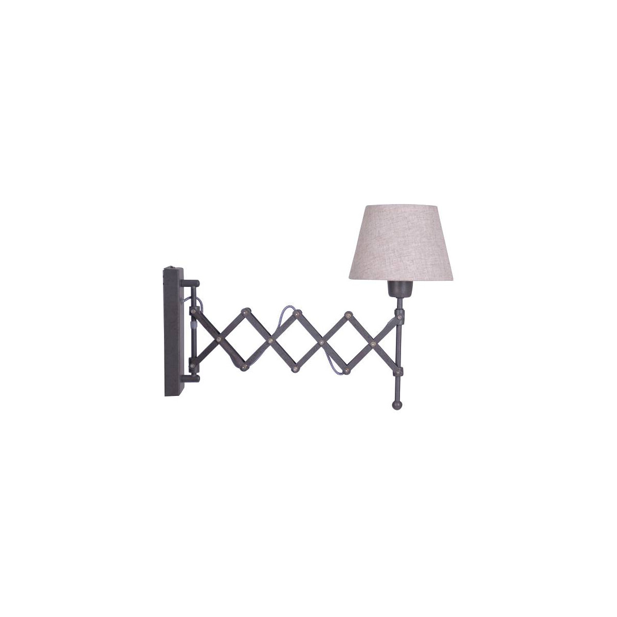 Näve Scherenwandleuchte Adriennemax. a: 23-49cm natur