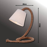 Näve Tischleuchte mit Textilschirm Rope 6