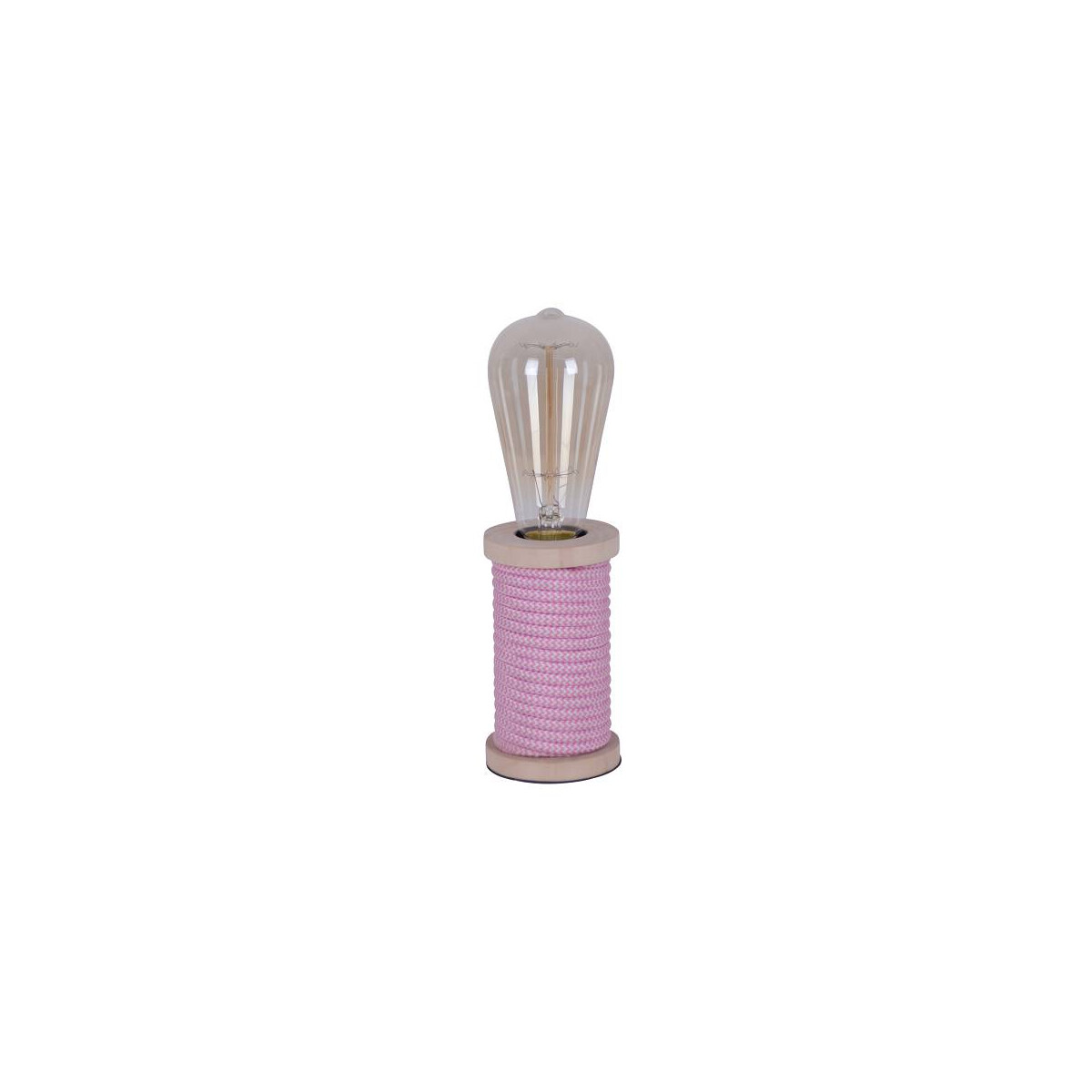 Näve Tischleuchte Max pink/weiß h: 12cm
