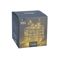 LED Geschenk mit 30 LED 16x16x16,5 cm warmweiss 2