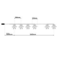 Näve 9er-Outdoor-LED-Weihnachtslichterkette 3D-Sterne /