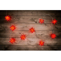 Näve 9er-Outdoor-LED-Weihnachtslichterkette 3D-Sterne /