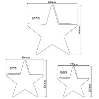 Näve 3er-Set LED-Deko-Weihnachtssterne braun 7
