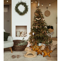 Näve 3er-Set LED-Deko-Weihnachtssterne braun 3