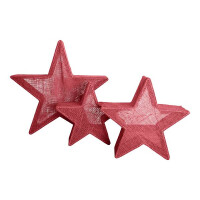 Näve 3er-Set LED-Deko-Weihnachtssterne rot 2