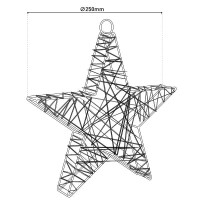 Näve 2er-Set LED-Weihnachtsdeko Metallstern D: 25 cm 8