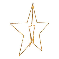 Näve LED-Outdoor-Weihnachtsleuchte Stern D: 40 cm golde