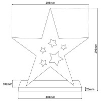 Näve LED-Holzstern h: 49cm 5