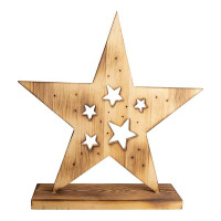 Näve LED-Holzstern h: 49cm 2