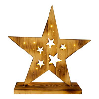 Näve LED-Holzstern h: 49cm 4