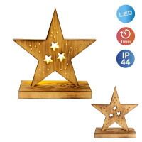 Näve LED-Holzstern h: 29cm gallery