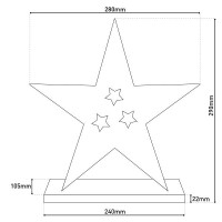 Näve LED-Holzstern h: 29cm 5