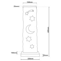 Näve LED-Holz-Dekoleuchte Mond/Sterne h: 60cm 6