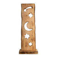 Näve LED-Holz-Dekoleuchte Mond/Sterne h: 60cm 2