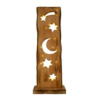 Näve LED-Holz-Dekoleuchte Mond/Sterne h: 60cm 5