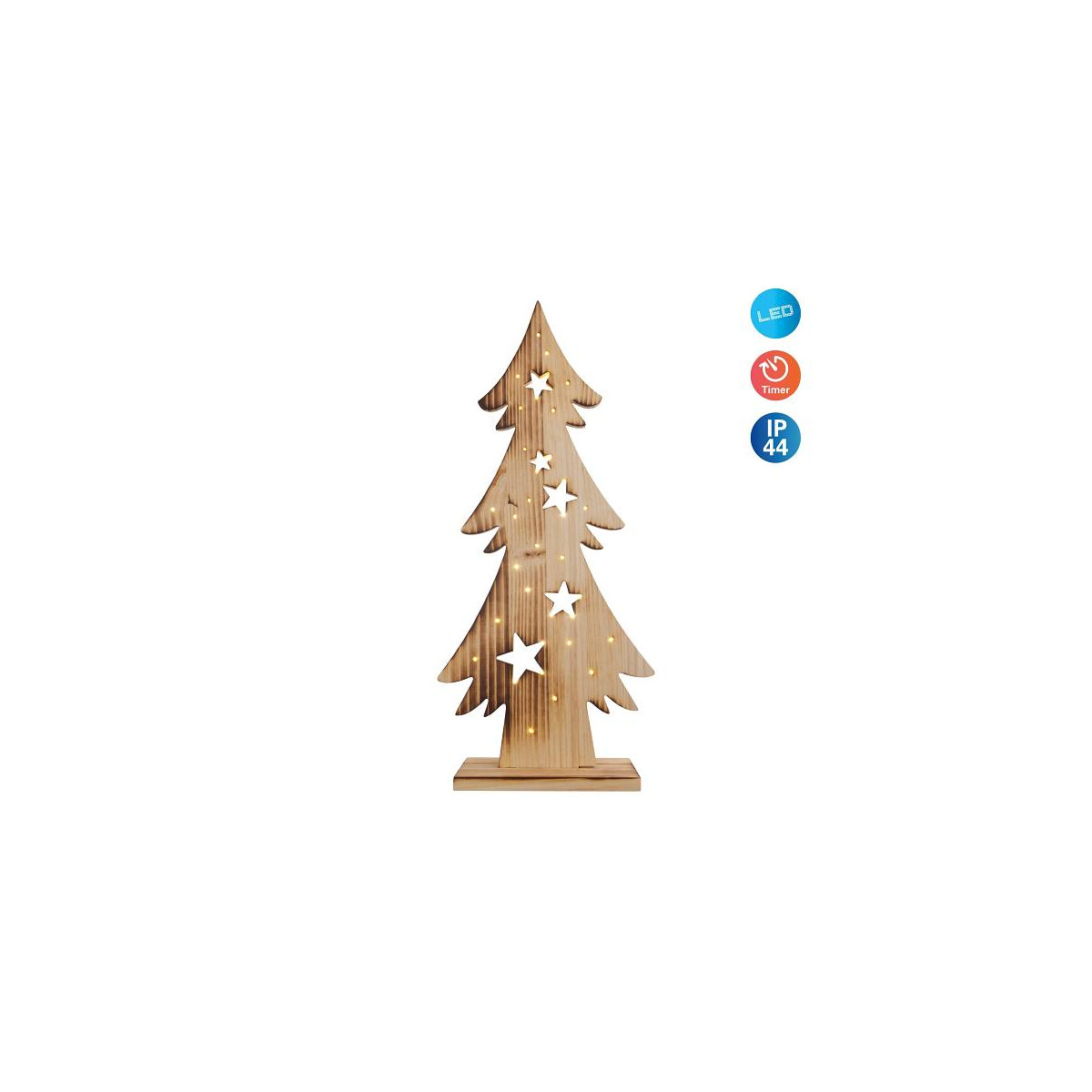 Näve LED-Holz-Dekoleuchte TANNENBAUM groß