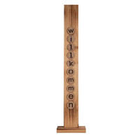 Näve LED-Holz-Dekoleuchte WILLKOMMEN 2