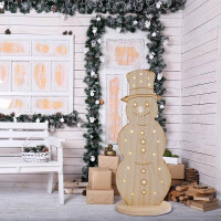 Näve LED-Holz-Dekoleuchte SNOWY groß 3