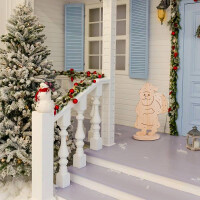 Näve LED-Holz-Dekoleuchte SANTA klein 3