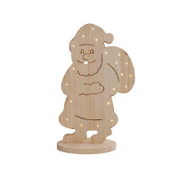 Näve LED-Holz-Dekoleuchte SANTA klein 5