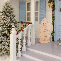 Näve LED-Holz-Dekoleuchte SANTA groß 3