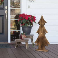 Näve LED-Holztannenbaum h: 90cm 2
