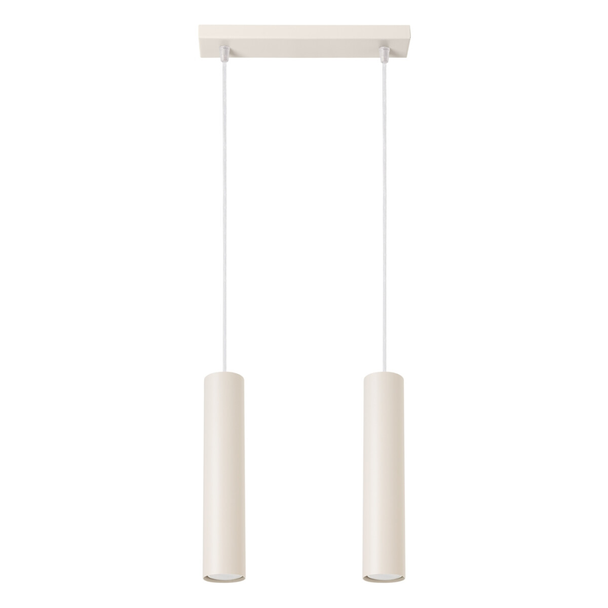 Pendelleuchte Lagos 2-flammig beige Ø6cm GU10