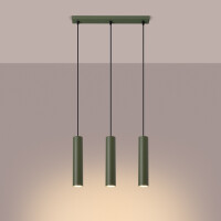 Sollux SL.1486 Pendelleuchte LAGOS 3L olivgrün 3