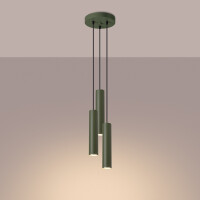 Sollux SL.1487 Pendelleuchte LAGOS 3P olivgrün 3