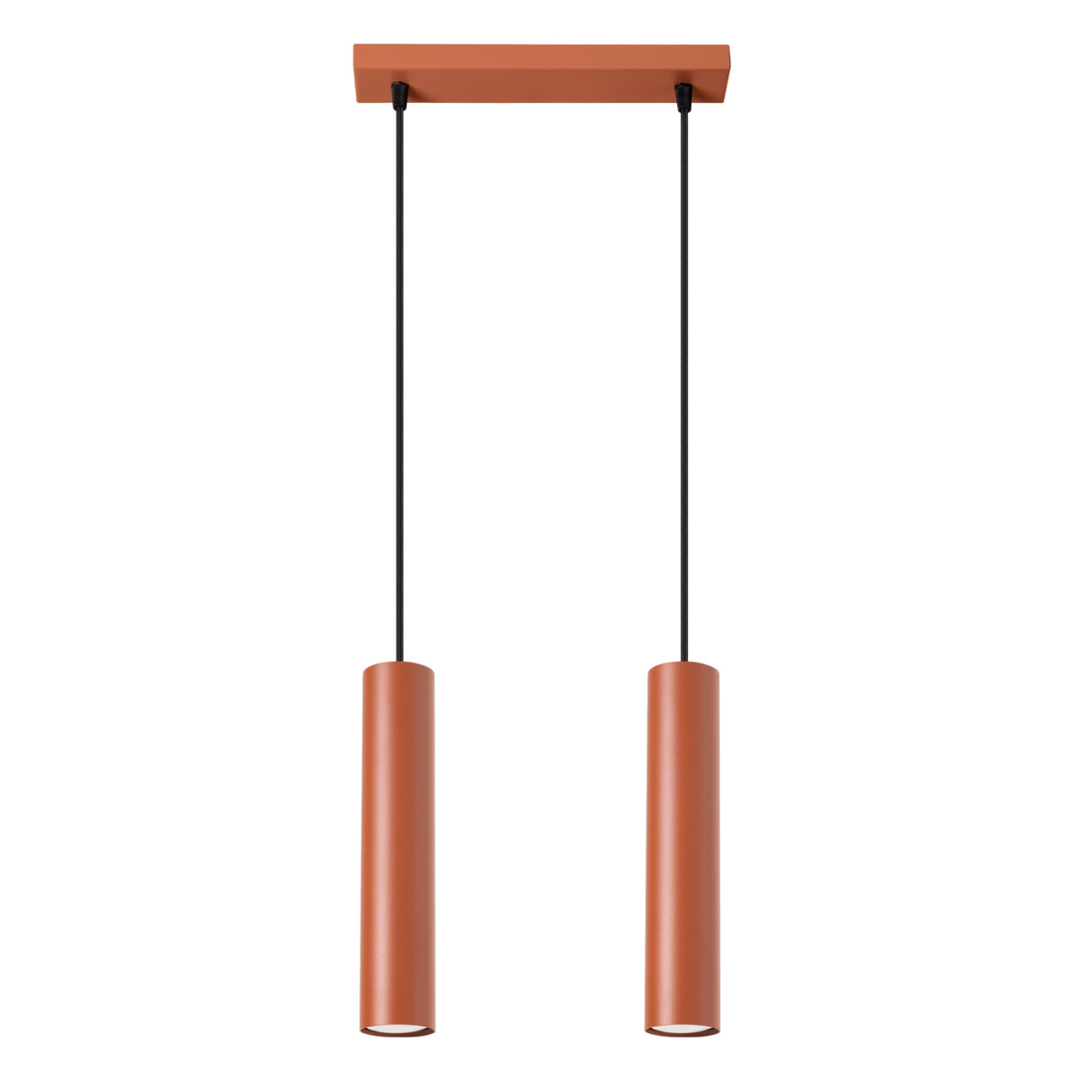 Pendelleuchte Lagos 2-flammig rot Ø6cm GU10