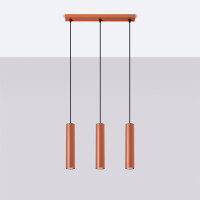 Sollux SL.1491 Pendelleuchte LAGOS 3L roter Ocker 2