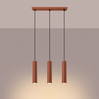 Sollux SL.1491 Pendelleuchte LAGOS 3L roter Ocker 3