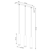 Sollux SL.1491 Pendelleuchte LAGOS 3L roter Ocker 7