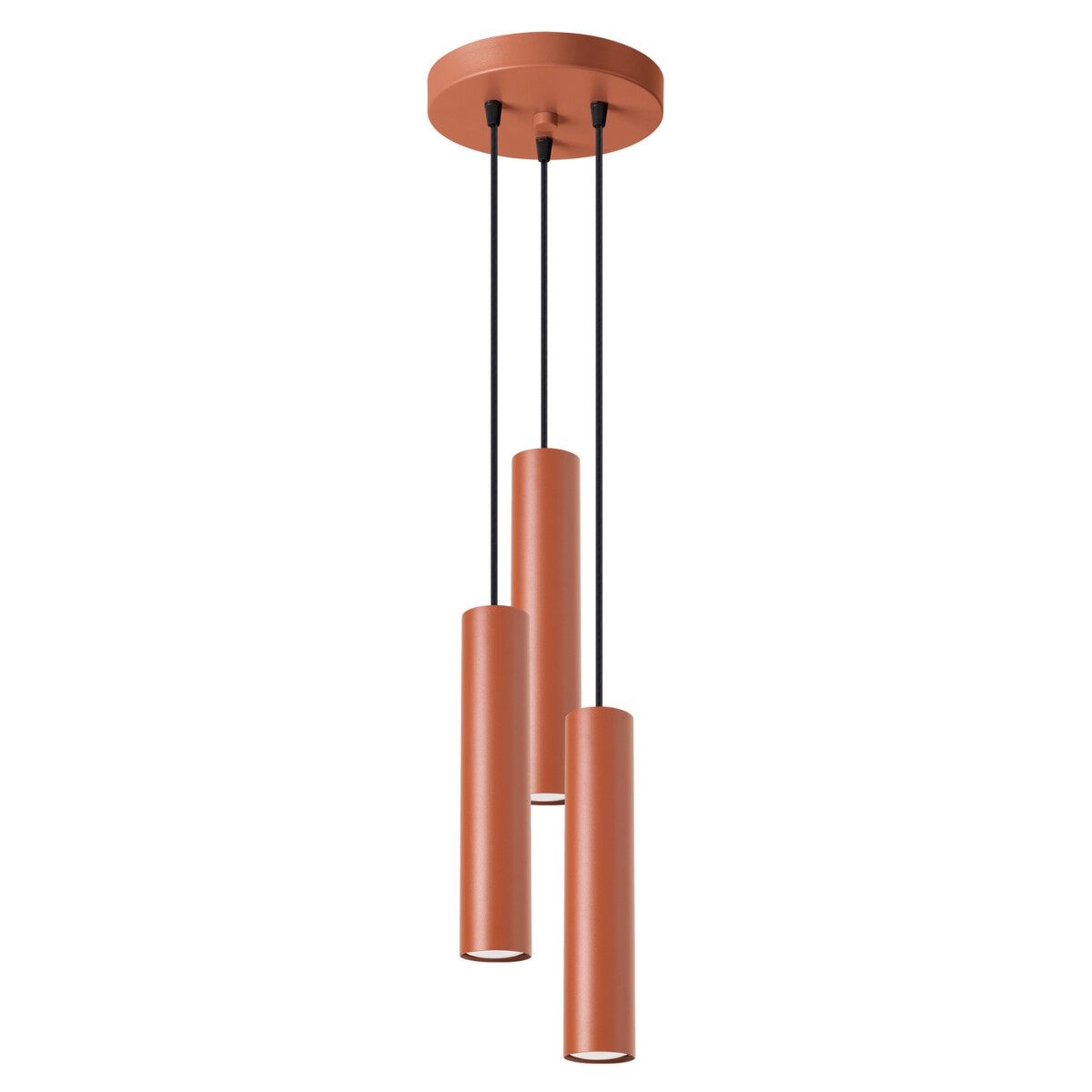 Pendelleuchte Lagos 3-flammig rot rund Ø6cm GU10