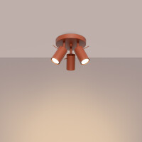 Sollux SL.1509 Plafond RING 3P roter Ocker 3