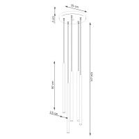 Sollux SL.1516 Pendelleuchte PASTELO 5P beige 5