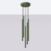 Sollux SL.1522 Pendelleuchte PASTELO 5P olivgrün 2