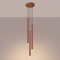 Sollux SL.1527 Pendelleuchte PASTELO 3P roter Ocker 3