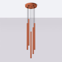 Sollux SL.1528 Pendelleuchte PASTELO 5P roter Ocker 2