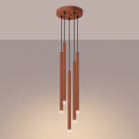 Sollux SL.1528 Pendelleuchte PASTELO 5P roter Ocker 3