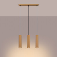 Sollux SL.1556 Pendelleuchte KARBON 3L golden 3