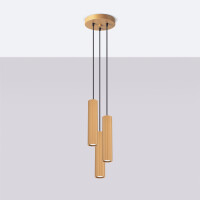 Sollux SL.1557 Pendelleuchte KARBON 3P golden 2