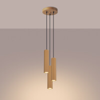 Sollux SL.1557 Pendelleuchte KARBON 3P golden 3