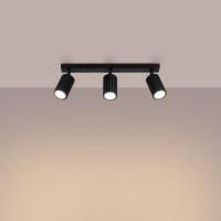 Sollux SL.1581 Plafond KARBON 3L schwarz 3