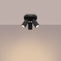 Sollux SL.1582 Plafond KARBON 3P schwarz 3