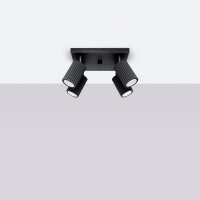 Sollux SL.1583 Plafond KARBON 4 schwarz 2