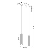 Sollux SL.1593 Pendelleuchte KARBON 2 beige 8